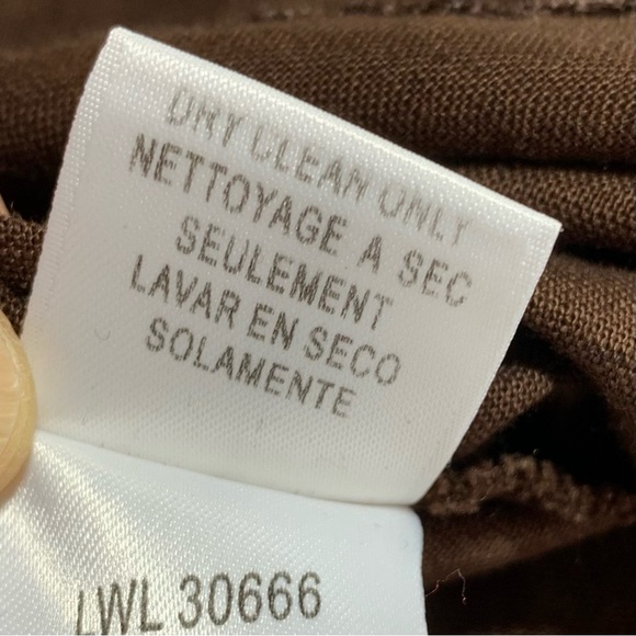 BCBGMaxArzia Brown A-Line Linen Side Zipper Skirt Size 4 - Picture 7 of 8